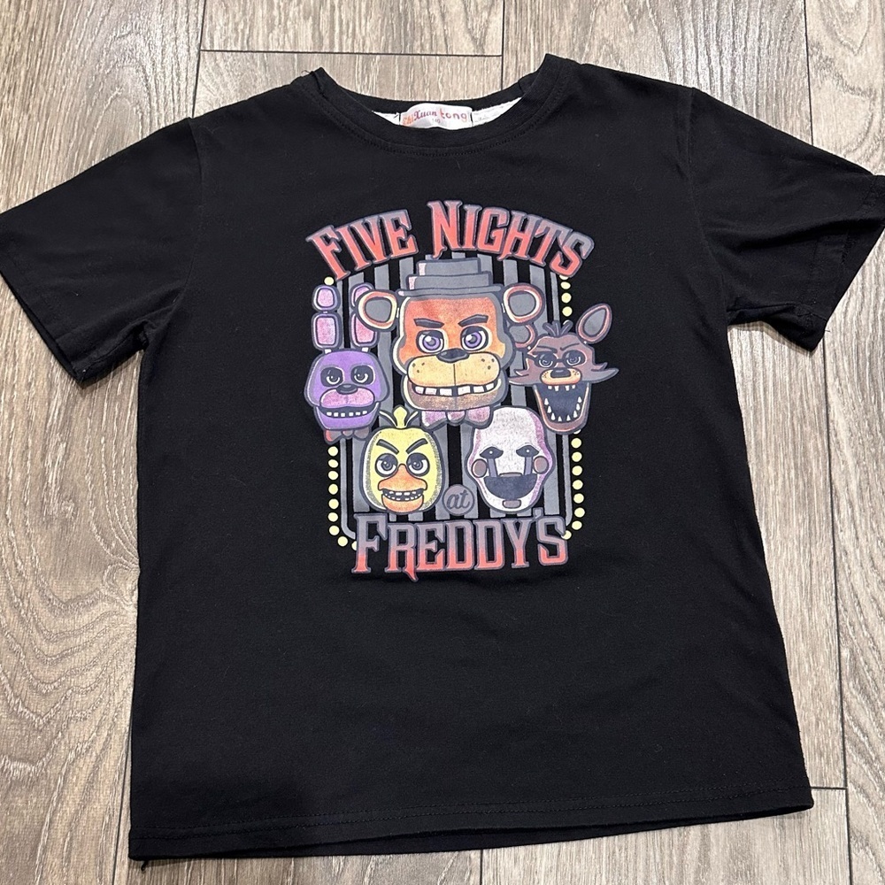 🖤 Five Nights at Freddy’s T-Shirt – Black, Size 140 (7/8)  🖤 - Picture 2 of 6